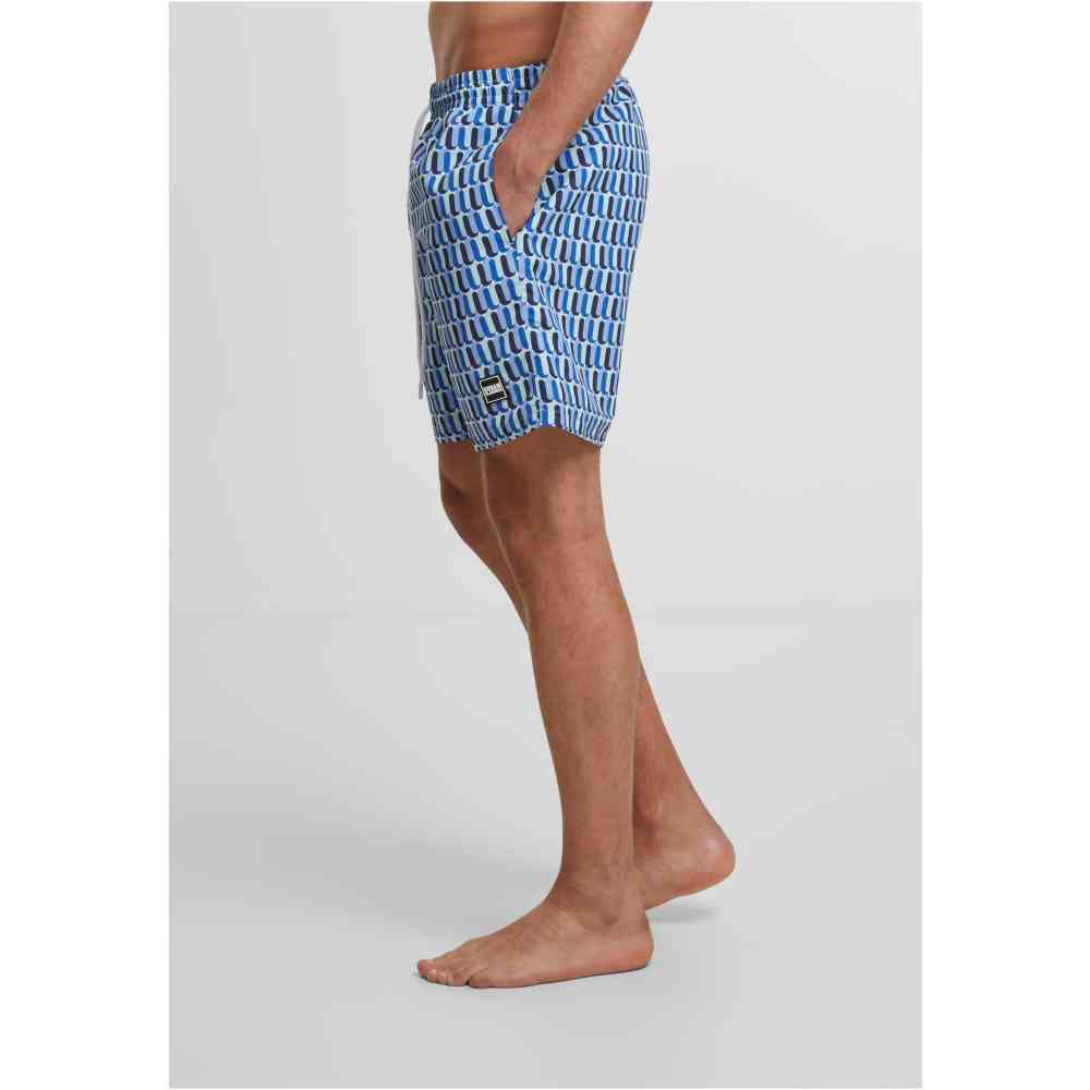 Urban Classics - Pattern Badehose - Blau